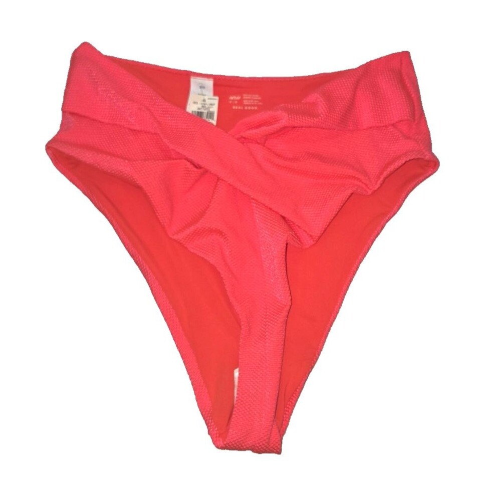 Aerie Pink Orange Hues High Cut Cheeky Swim Bathing Suit Bottom NEW M $34.95